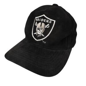 Vintage Raiders Football Suede Leather Snapback Hat